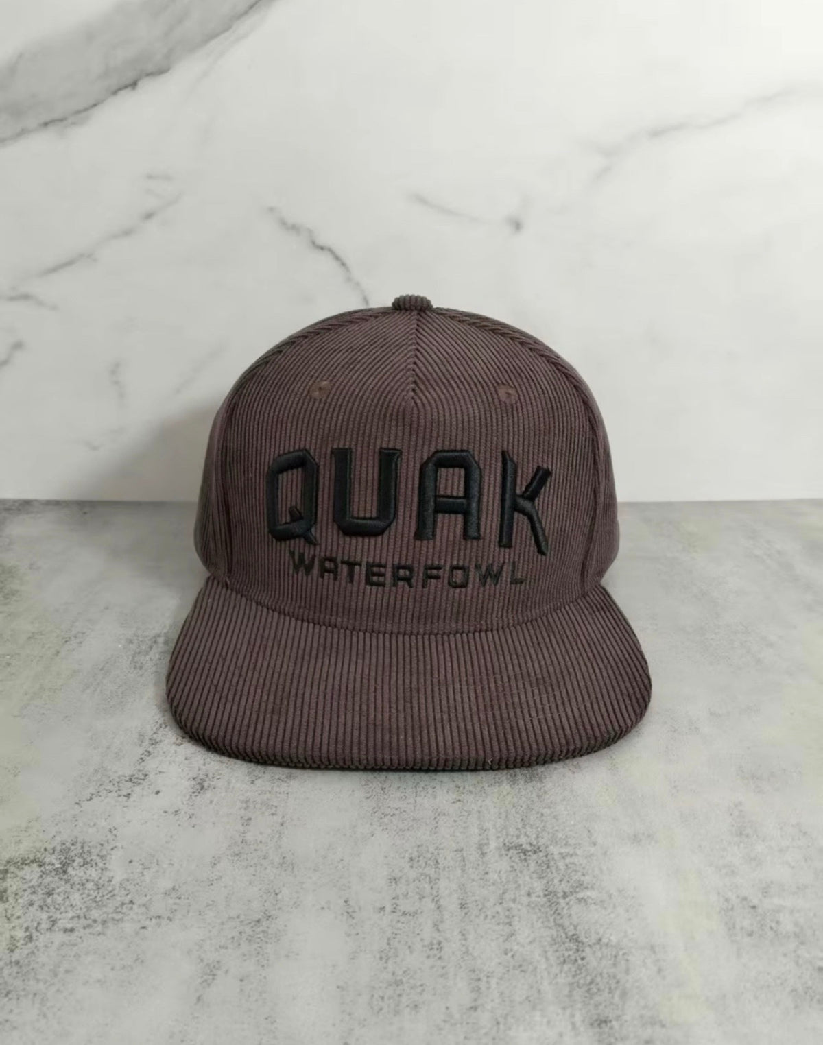 Brown corduroy snapback